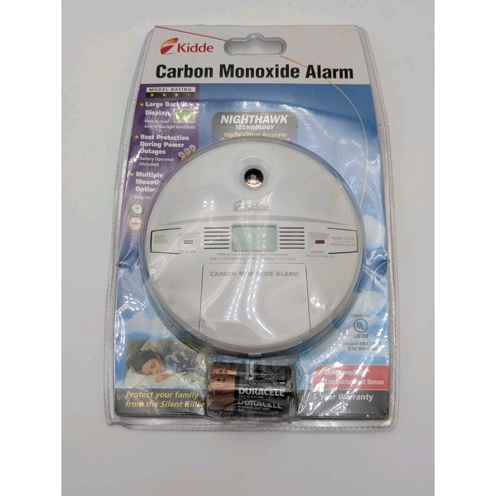 Kidde Carbon Monoxide Alarm (KN-COPP-B) Battery Powered | Nighthawk Tech | New